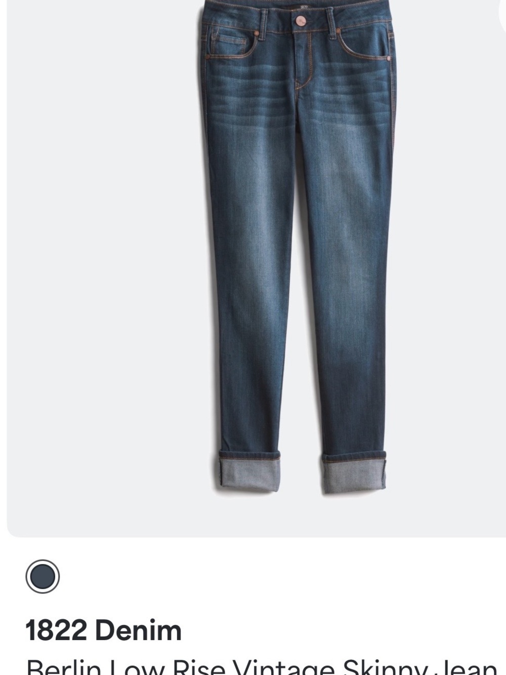 1822 Denim Slim Dark Blue Stretch Jeans